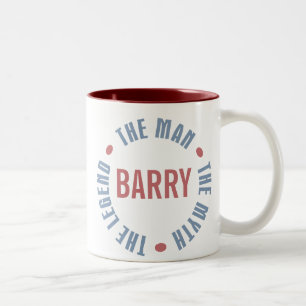 Caneca De Café Em Dois Tons Legenda do mito do homem de Barry customizável