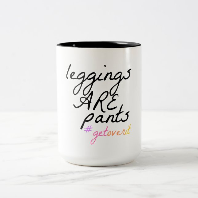 Caneca De Café Em Dois Tons Leggings são calças (Centro)
