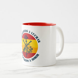 Caneca De Café Em Dois Tons Legionários a luchar