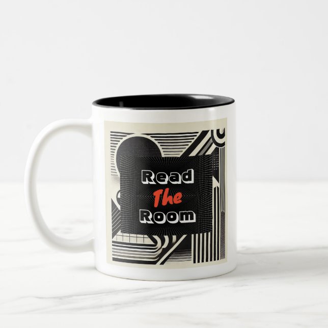 Caneca De Café Em Dois Tons Leia a sala (Esquerda)