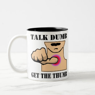 Caneca De Café Em Dois Tons Leia Dumb Obtenha O Thumb #USAPatriotGraphics ©
