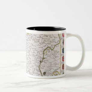 Caneca De Café Em Dois Tons Leicester, gravado por Jodocus Hondius