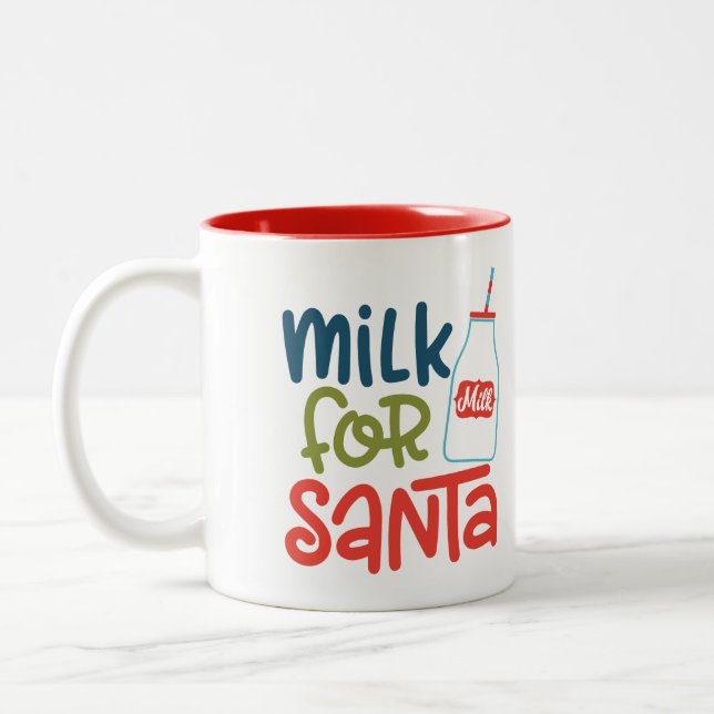 Caneca De Café Em Dois Tons Leite Para Papais noeis (Esquerda)