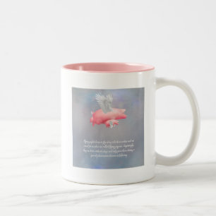 Caneca De Café Em Dois Tons Leitões voadores