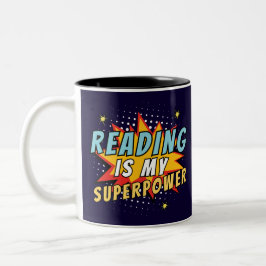 Caneca De Café Em Dois Tons Leitura engraçada de histórias em quadrinhos é min