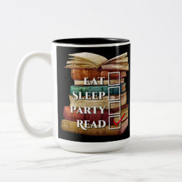 Caneca De Café Em Dois Tons Leitura Personalizada Primeiro