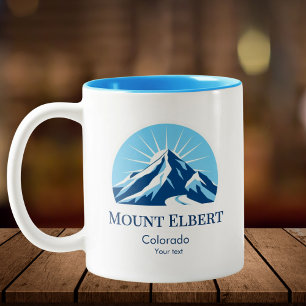 Caneca De Café Em Dois Tons Lembrança da área de esqui do Monte Elbert Colorad
