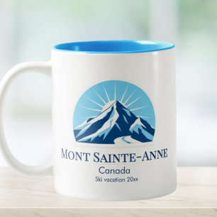 Caneca De Café Em Dois Tons Lembrança da estação de esqui Mont Sainte-Anne Can
