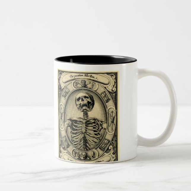 Caneca De Café Em Dois Tons Lembrança Mori (Direita)