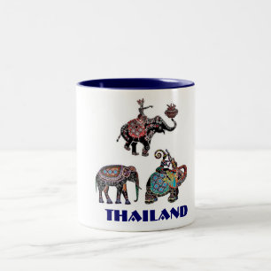 Caneca De Café Em Dois Tons Lembrança tailandesa do viagem de Tailândia dos