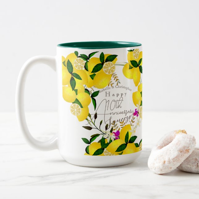 Caneca De Café Em Dois Tons Lemon Squeeze (Com Donut)