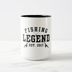Caneca De Café Em Dois Tons Lenda da Pesca Estabelecida 2017