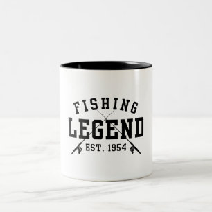 Caneca De Café Em Dois Tons Lenda da Pesca Estabelecida em 1954