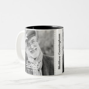 Caneca De Café Em Dois Tons Lenda de Golfe Desde Nascimento, Engraçado Moderno