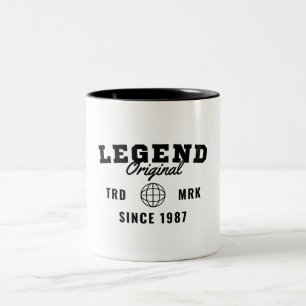 Caneca De Café Em Dois Tons Lenda Desde 1987