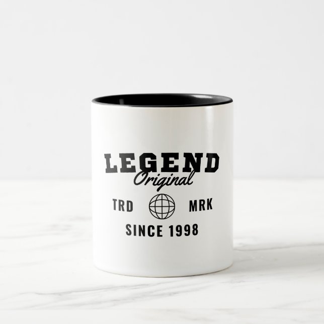 Caneca De Café Em Dois Tons Lenda Desde 1998 (Centro)
