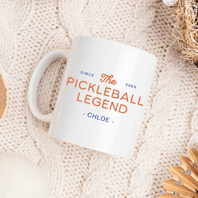 Caneca De Café Em Dois Tons Lente Personalizada do Pickleball Moderno (Criador carregado)