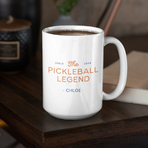 Caneca De Café Em Dois Tons Lente Personalizada do Pickleball Moderno