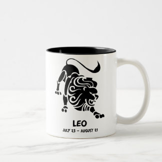 Caneca De Café Em Dois Tons Leo
