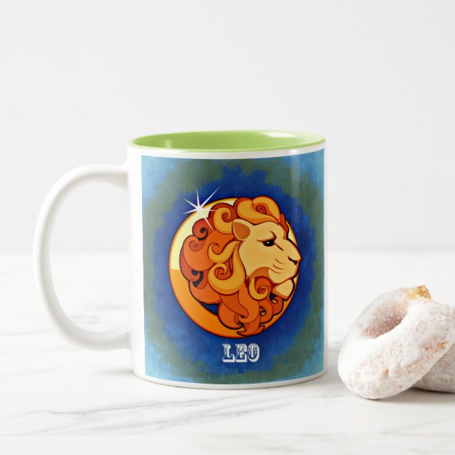 Caneca De Café Em Dois Tons Leo (Com Donut)