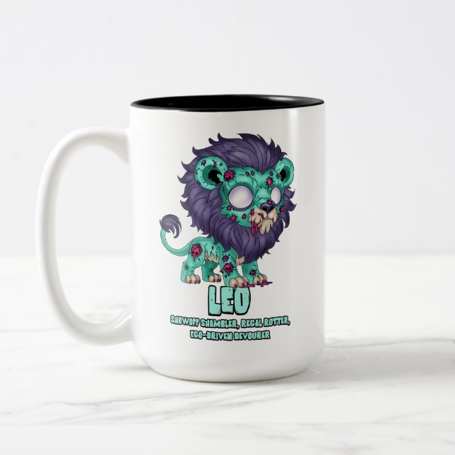 Caneca De Café Em Dois Tons Leo Zombie (Esquerda)