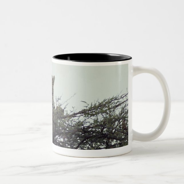 Caneca De Café Em Dois Tons Leopardo africano (Direita)