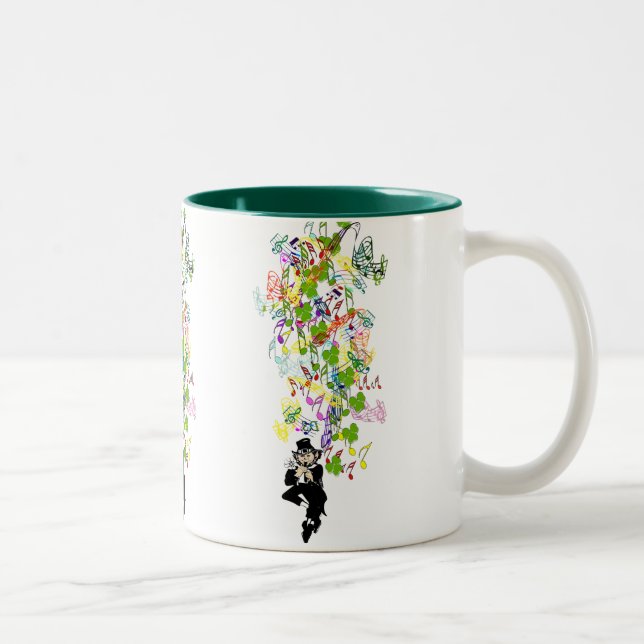 Caneca De Café Em Dois Tons LeprechaunBlackPants (Direita)