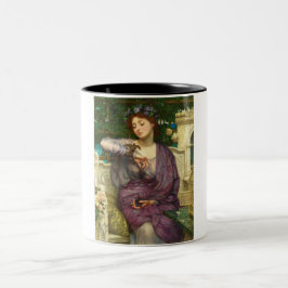 Caneca De Café Em Dois Tons Lesbia e seu Sparrow (por Edward John Poynter)