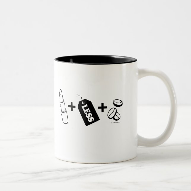 Caneca De Café Em Dois Tons Lésbica Batom (Direita)