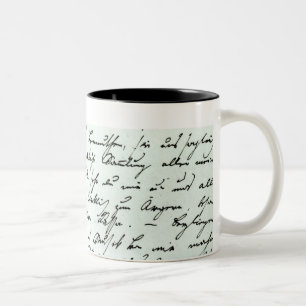 Caneca De Café Em Dois Tons Letra autógrafo de Franz Schubert