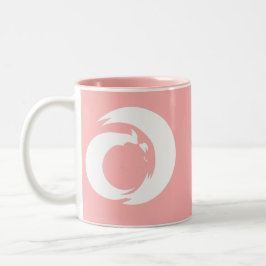 Caneca De Café Em Dois Tons Letra Estilizada "A" Monograma Arte Moderna