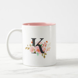 Caneca De Café Em Dois Tons Letra K
