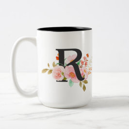 Caneca De Café Em Dois Tons Letra R