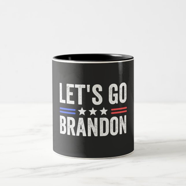 Caneca De Café Em Dois Tons Let's Go Brandon (Centro)