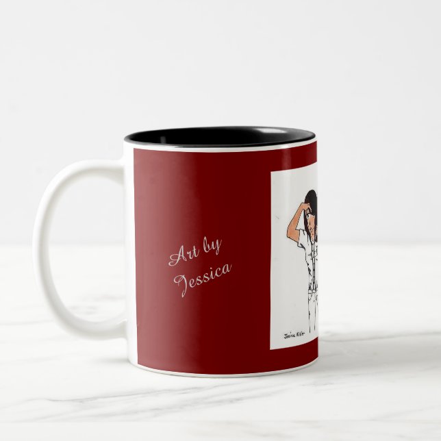 Caneca De Café Em Dois Tons Let's Play Ball mug (Esquerda)