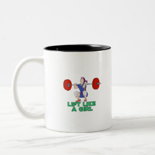 Caneca De Café Em Dois Tons Levante como uma garota