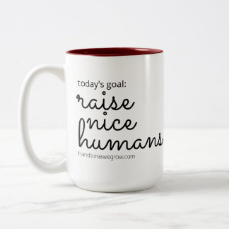 Caneca De Café Em Dois Tons Levante os humanos bonitos