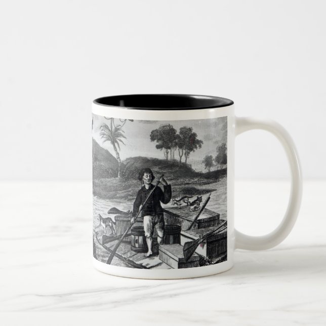 Caneca De Café Em Dois Tons Levar de Robinson Crusoe (Direita)
