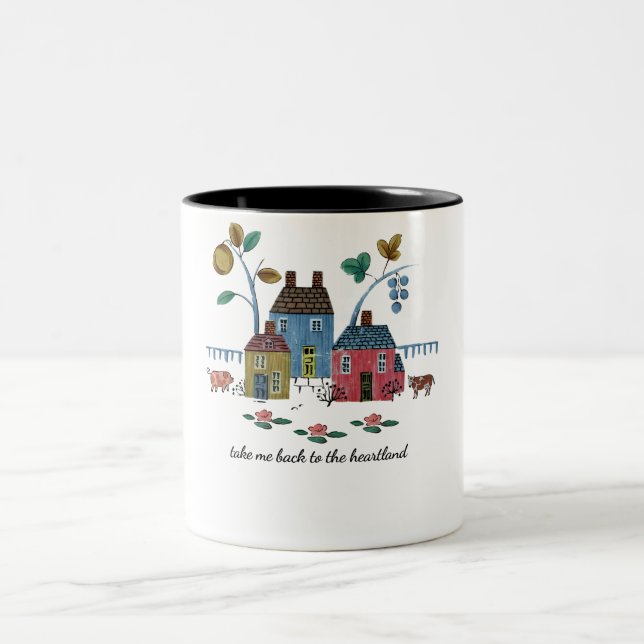 Caneca De Café Em Dois Tons Leve-me de Volta ao Heartland (Centro)