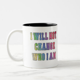 CANECA DE CAFÉ EM DOIS TONS LGBTQ NÃO VOU MUDAR QUEM SOU