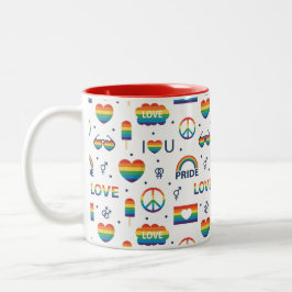 Caneca De Café Em Dois Tons LGBTQ Pride Mug