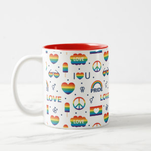 Caneca De Café Em Dois Tons LGBTQ Pride Mug