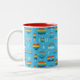 Caneca De Café Em Dois Tons LGBTQ Pride Mug