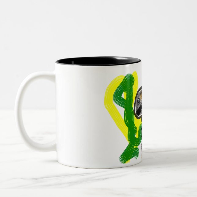 Caneca De Café Em Dois Tons Lhama Joy fofa (Esquerda)