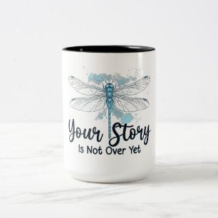 Caneca De Café Em Dois Tons Libélula Inspiradora