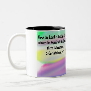 Caneca De Café Em Dois Tons liberdade de jesus
