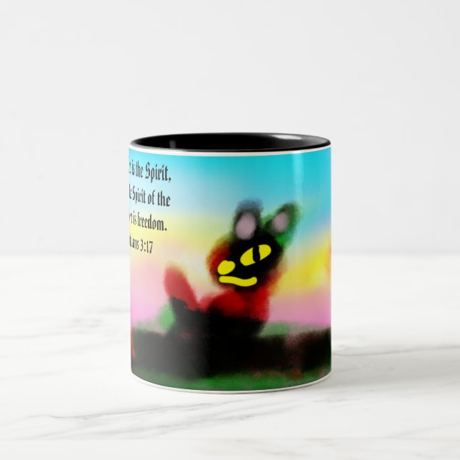 Caneca De Café Em Dois Tons liberdade de Jesus  (Centro)