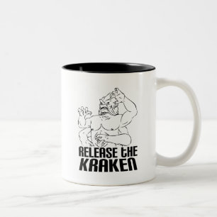 Caneca De Café Em Dois Tons Libere o Kraken