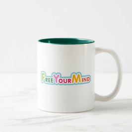Caneca De Café Em Dois Tons Liberte sua mente