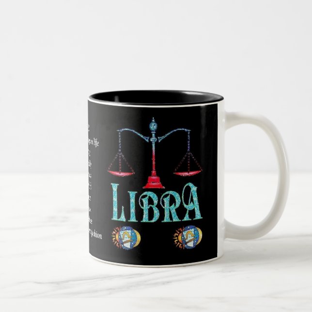 Caneca De Café Em Dois Tons Libra - Sinal de Nascimento Zodiac Mug (Direita)